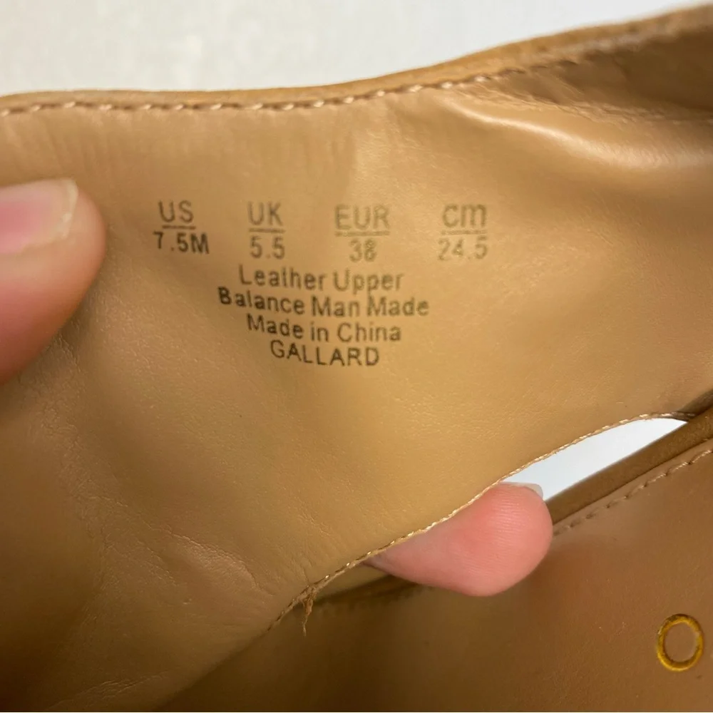 Franco Sarto Gallard Tan Leather Slingback Heels Size 7.5